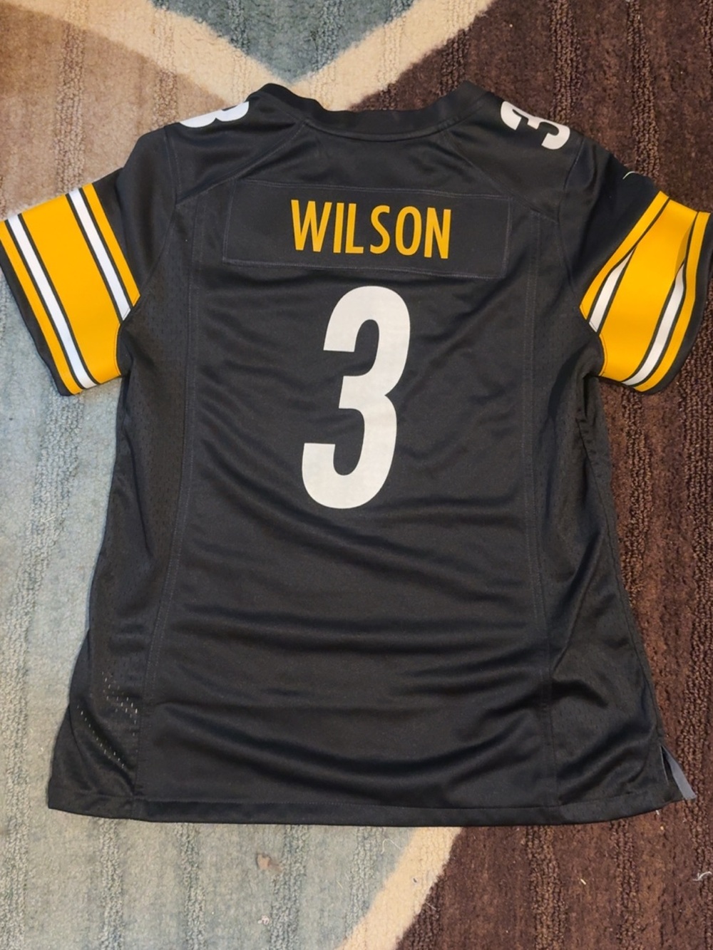 NFL Black On-Field Football Jersey with NFL Shield (Pittsburgh Steelers)